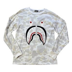 BAPE A Bathing Ape City Camo WGM Shark Long-Sleeve Tee size M